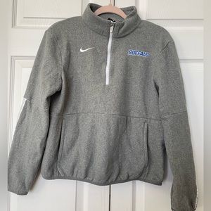 Nike Grey Micro Fleece 1/2 Zip | University at Buffalo